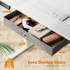 Sweetcrispy Electric Standing Desk with Drawer Adjustable Desk Ergonomic Rising Desk Computer Workstation,48 x 24 Inches White