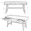 Edward Desk With Built in Outlets ACORN