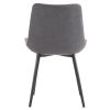 4pcs Disassembled PU Iron Pipe Curved Dining Chair Black