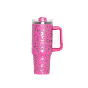 40oz Adventure Quencher Tumbler Thermos Vacuum Cups With Handle Stainless Steel Travel Water Cup Stay Ice Cold Car Coffee Mug (capacity: 1000-1500ml, Color: 20)